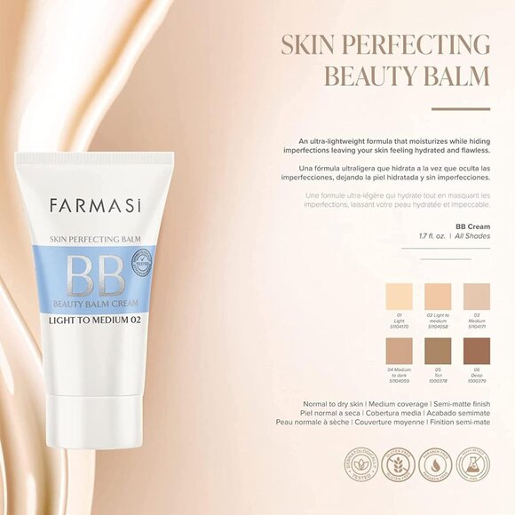Farmasi Skin Perfecting Beauty Balm BB Cream Light to Medium 02 - Picture 4 of 6